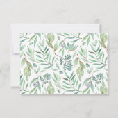 Niedliche Waldtiere Grünpflanzen Kinderduschberatu Einladung (Rückseite)