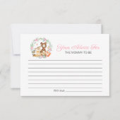 Niedliche Waldtiere Grünpflanzen Kinderduschberatu Einladung (Vorderseite)