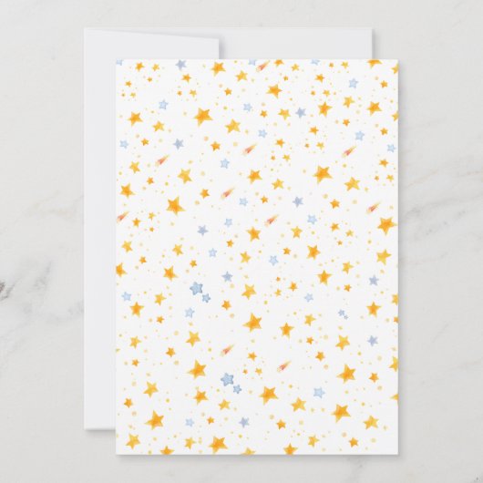 Niedliche Waldtiere im Weltraum Geburtstag Einladung (Rückseite)