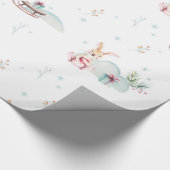 Niedliche Waldtiere im Winter Geschenkpapier (Ecke)