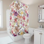 Niedliche Waldtiere in Wasserfarben Duschvorhang (Beispiel)