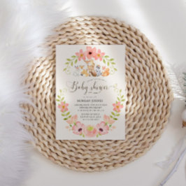 Niedliche Waldtiere Kinderdusche Einladung