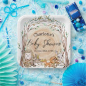 Niedliche Waldtiere Kinderdusche Pappteller (Party)