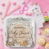 Niedliche Waldtiere Kinderdusche Pappteller (Party)