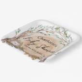 Niedliche Waldtiere Kinderdusche Pappteller (Gewinkelt)