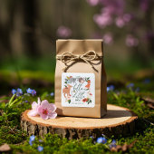 Niedliche Waldtiere Kinderdusche Quadratischer Aufkleber