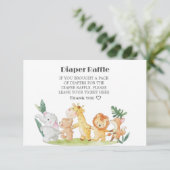 Niedliche Waldtiere Kinderdusche Windelwindelrutsc Begleitkarte (Stehend Vorderseite)