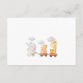 Niedliche Waldtiere Kinderdusche Windelwindelrutsc Begleitkarte (Rückseite)