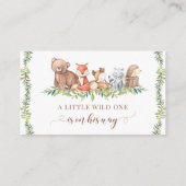 Niedliche Waldtiere Kinderspielzeugkarten Begleitkarte (Rückseite)