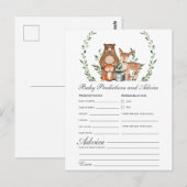 Niedliche Waldtiere Kindervoraussagen und Ratschlä Postkarte (Vorne/Hinten)