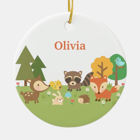 Niedliche Waldtiere Kinderzimmer Dekoration (Vorne)