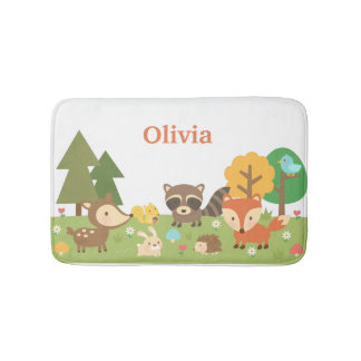 Niedliche Waldtiere Kinderzimmer Dekoration Badematte