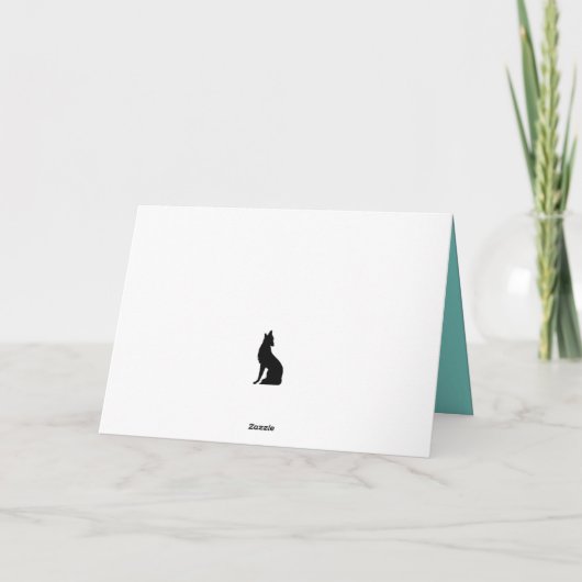 Niedliche Waldtiere Koyote im Schneefall Karte (Rückseite)