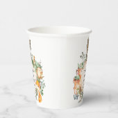 Niedliche Waldtiere, neutrale Babydusche Pappbecher (Rechts)