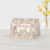 Niedliche Waldtiere Nordic Muster Vielen Dank Karte (Gelbe Blume)