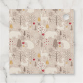 Niedliche Waldtiere Nordic Muster Weihnachten Geschenkanhänger (Rückseite)