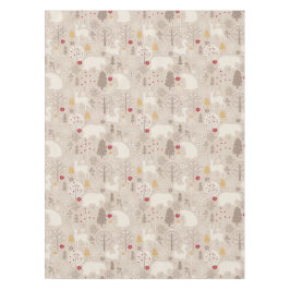 Niedliche Waldtiere Nordic Muster Weihnachten Tischdecke