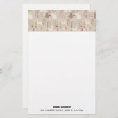 Niedliche Waldtiere Nordisches Muster Briefpapier (Vorne/Hinten)