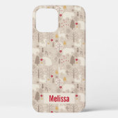 Niedliche Waldtiere Nordisches Muster Case-Mate iPhone Hülle (Rückseite)