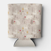 Niedliche Waldtiere Nordisches Muster Dosenkühler (Vorderseite)