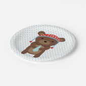 Niedliche Waldtiere Party Pappteller (Schrägansicht)