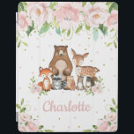 Niedliche Waldtiere Pastellfarben Rosa Blüten iPad Hülle<br><div class="desc">c) Das glückliche Cat Studio</div>