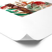 Niedliche Waldtiere Rosa Weihnachtswald Poster (Ecke)