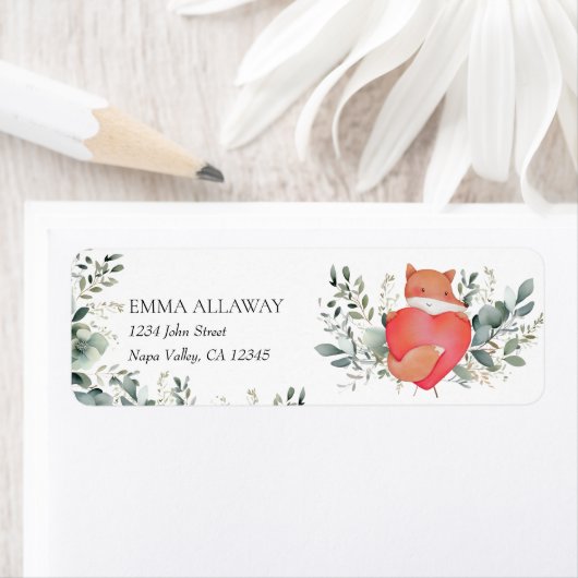 Niedliche Waldtiere Rustikale Boho Rücksendeadress (Insitu)