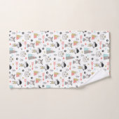Niedliche Waldtiere u. indisches Jungen-Muster Badhandtuch Set (Handtuch)