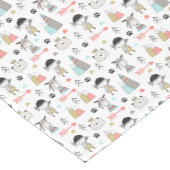 Niedliche Waldtiere u. indisches Jungen-Muster Kurzer Tischläufer (Ecke)