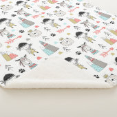 Niedliche Waldtiere u. indisches Jungen-Muster Sherpadecke (3/4)