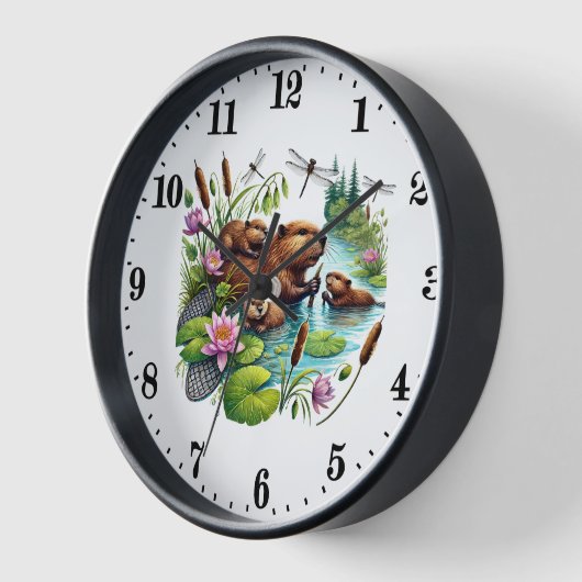 Niedliche Waldtiere Uhr (Winkel)