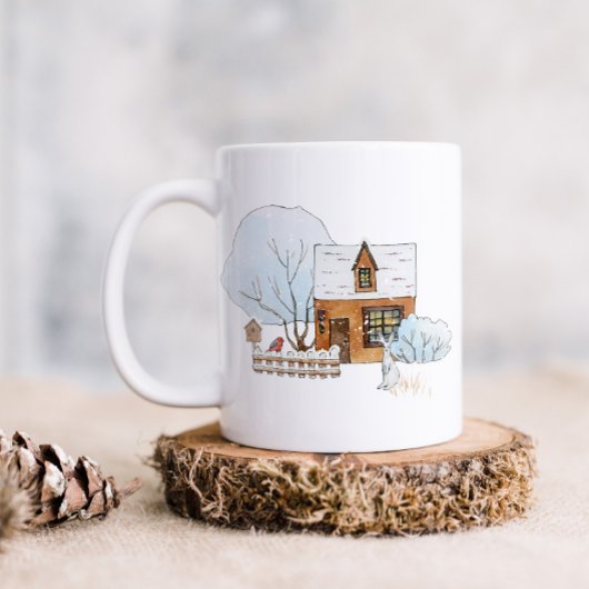 Niedliche Waldtiere und Weihnachtsbauten Tasse