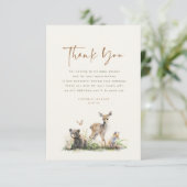 Niedliche Waldtiere Vielen Dank Dankeskarte (Stehend Vorderseite)