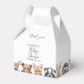 Niedliche Waldtiere Waldmädchen Kinderdusche Geschenkschachtel (Rückseite)