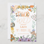 Niedliche Waldtiere (Waldtiere) 2. Geburtstag Einladung (Vorderseite)