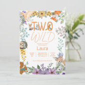 Niedliche Waldtiere (Waldtiere) 2. Geburtstag Einladung (Stehend Vorderseite)