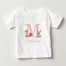 Niedliche Waldtiere Waldtiere Rosa Monogramm