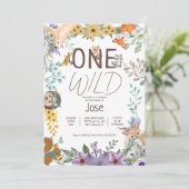 Niedliche Waldtiere Waldtiere Waldland 1. Geburtst Einladung (Stehend Vorderseite)