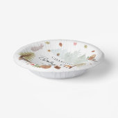 Niedliche Waldtiere Wasserfarben Kinderdusche Pappteller (Gewinkelt)