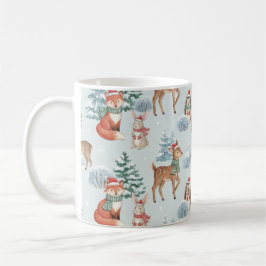Niedliche Waldtiere Weihnachts-Pattern-Tasse Kaffeetasse
