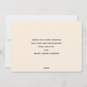 Niedliche Waldtiere Weihnachtsmuster Feiertagskarte (Rückseite)