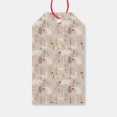 Niedliche Waldtiere Weihnachtsmuster Geschenkanhänger (Rückseite)