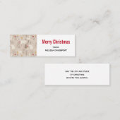 Niedliche Waldtiere Weihnachtsmuster Mini Visitenkarte (Vorne/Hinten)