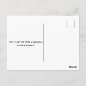 Niedliche Waldtiere Weihnachtsmuster Postkarte (Rückseite)