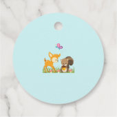 Niedliche Waldtiere Whimsical Cartoon Kinderdusche Geschenkanhänger (Rückseite)