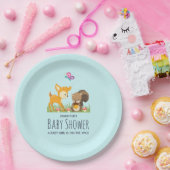 Niedliche Waldtiere Whimsical Cartoon Kinderdusche Pappteller (Party)