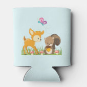 Niedliche Waldtiere Whimsischer Cartoon Dosenkühler (Rückseite)