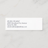 Niedliche Waldtiere Whimsischer Cartoon Mini Visitenkarte (Rückseite)