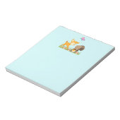 Niedliche Waldtiere Whimsischer Cartoon Notizblock (Rotiert)